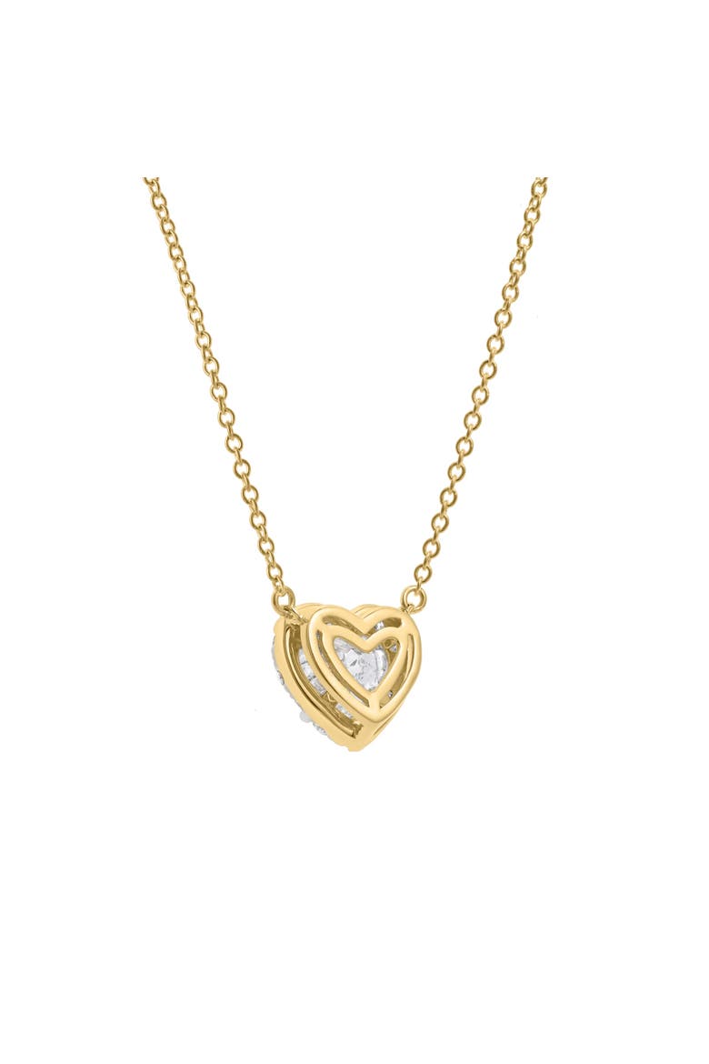 Alessa 14K Gold Lab Grown Diamond Heart Necklace - 1.5 ct, Alternate, color, 14K Yellow Gold