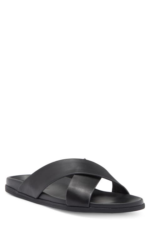 Jake Cross Strap Leather Sandal (Men)
