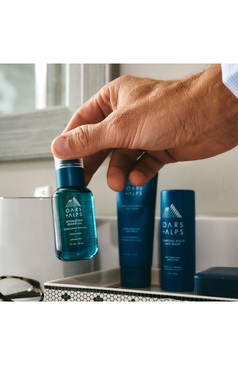 OARS + ALPS Hydrating Beard Oil, Alternate, color, Blue