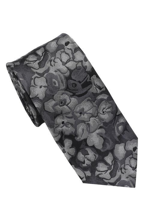 Large Floral Print Tie
