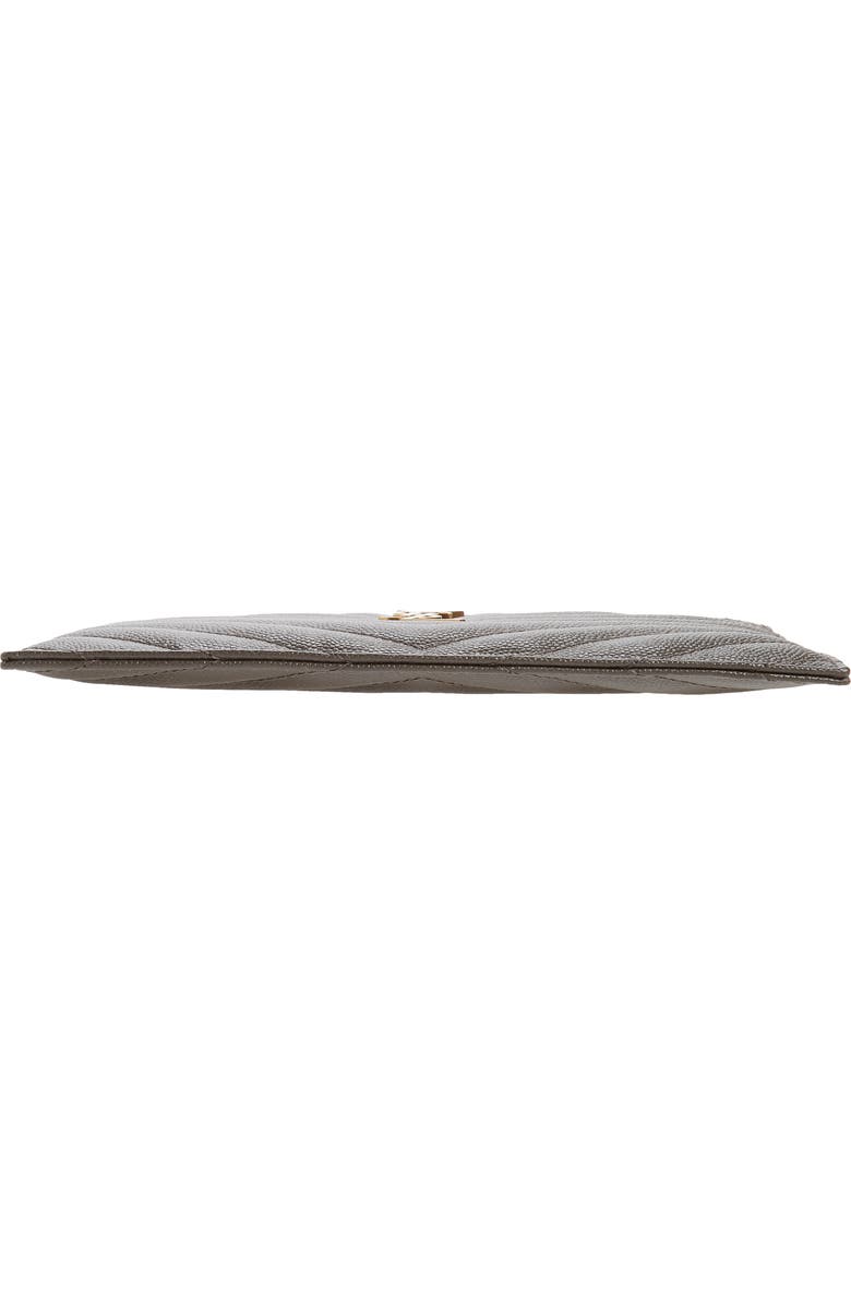 Saint Laurent Monogram Matelassé Quilted Calfskin Pouch, Alternate, color,