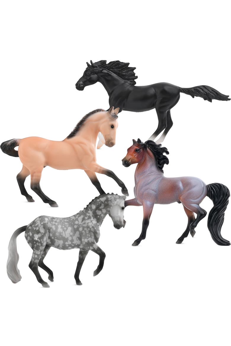 Stablemates Series Poetry In Motion 4 Horse Set, Alternate, color, Multicolored