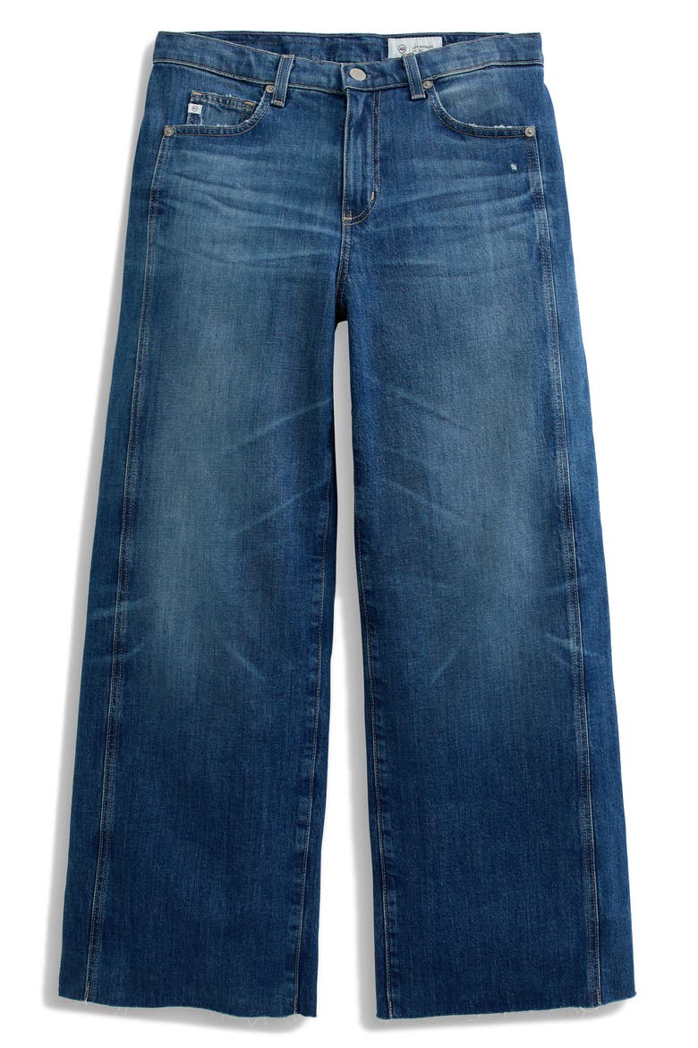 Saige Raw Hem Ankle Wide Leg Jeans, Alternate, color, WATERMIST