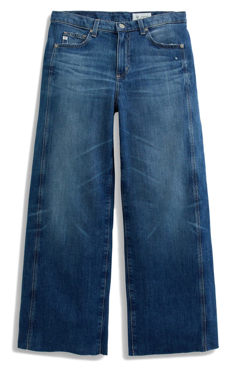 AG Saige Raw Hem Ankle Wide Leg Jeans, Alternate, color, Watermist