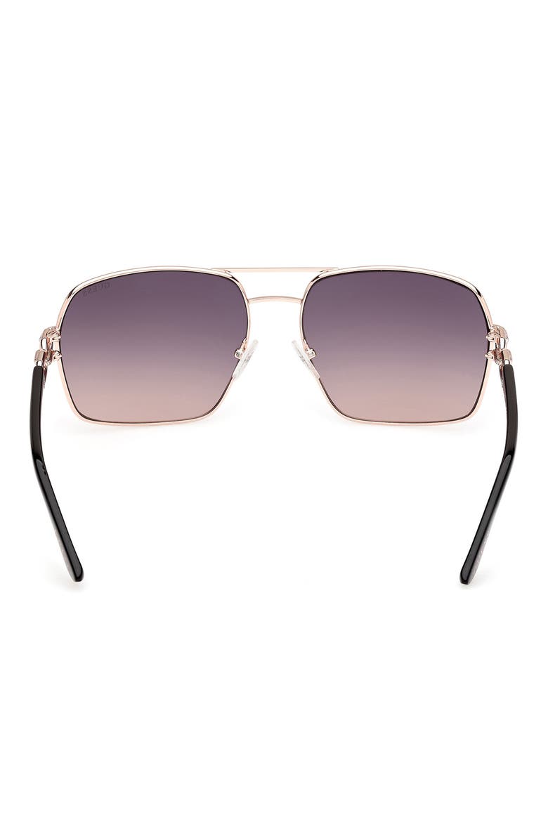 Navigator Sunglasses, Alternate, color, ROSE GOLD / GRADIENT SMOKE