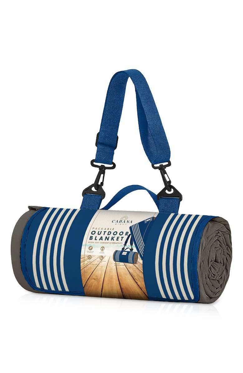 Cabana 8 Packable Beach Blanket, Alternate, color, Navy