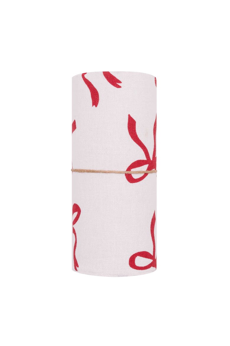 Holiday Festive Bows Christmas Towel & Stand Gift Set, Alternate, color, White