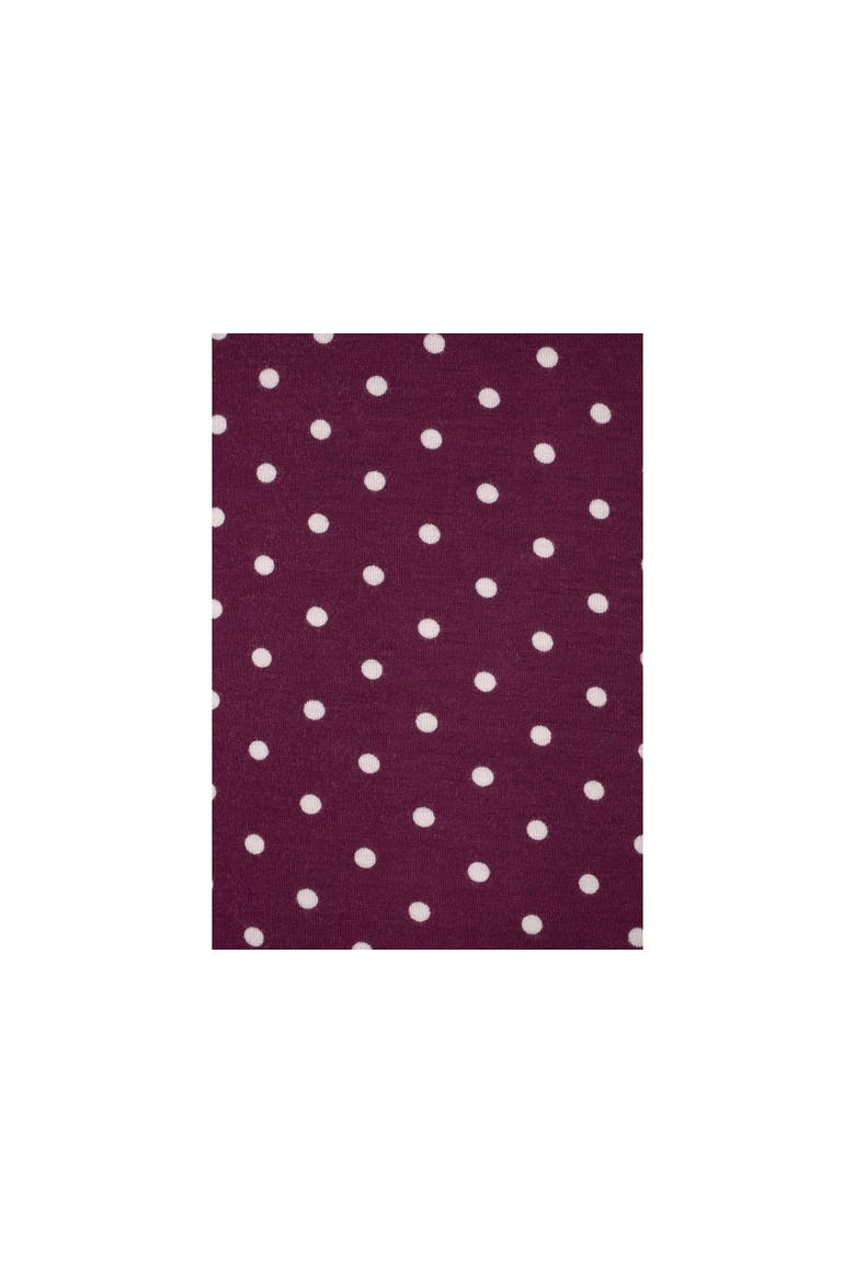Polka Dot Print Dress, Alternate, color, Bordeaux Multi
