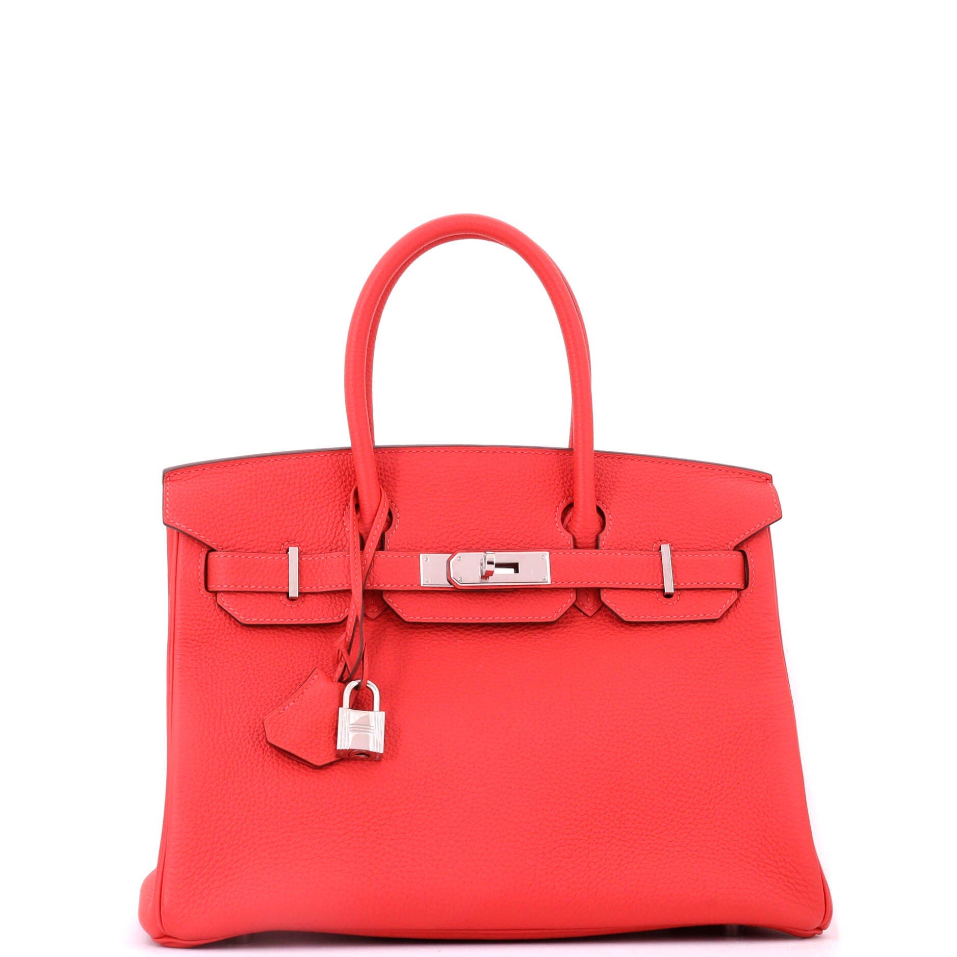 Pre-Owned Hermes Birkin Handbag Red Togo with Palladium Hardware 30, Alternate, color, Rouge Pivoine