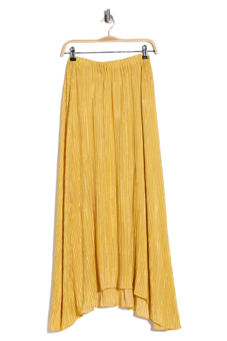 Gwendolyn Stripe Maxi Skirt, Alternate, color, DAISY YELLOW PLEATED