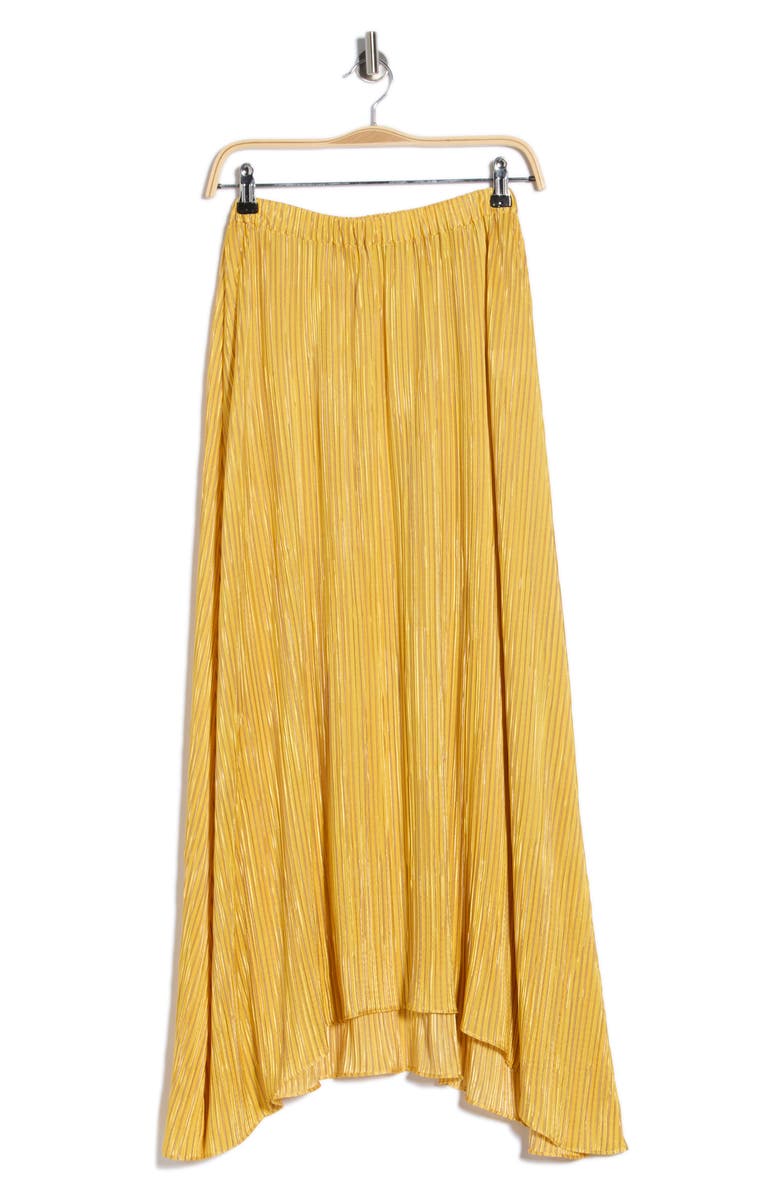 Ramy Brook Gwendolyn Stripe Maxi Skirt, Main, color, Daisy Yellow Pleated