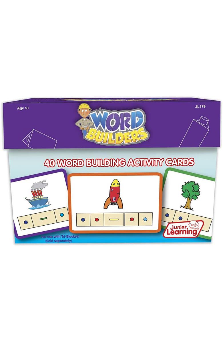 Junior Learning Word Builders Activity Flash Cards, Alternate, color, Multicolored