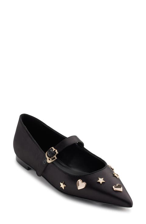 Veyda Pointed Toe Mary Jane Flat (Women)