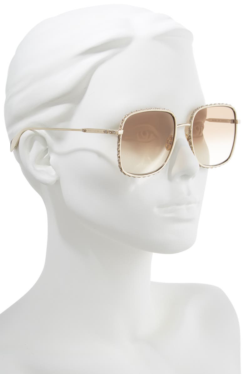 McQueen Alexander McQueen 57mm Gradient Square Sunglasses, Alternate, color, 