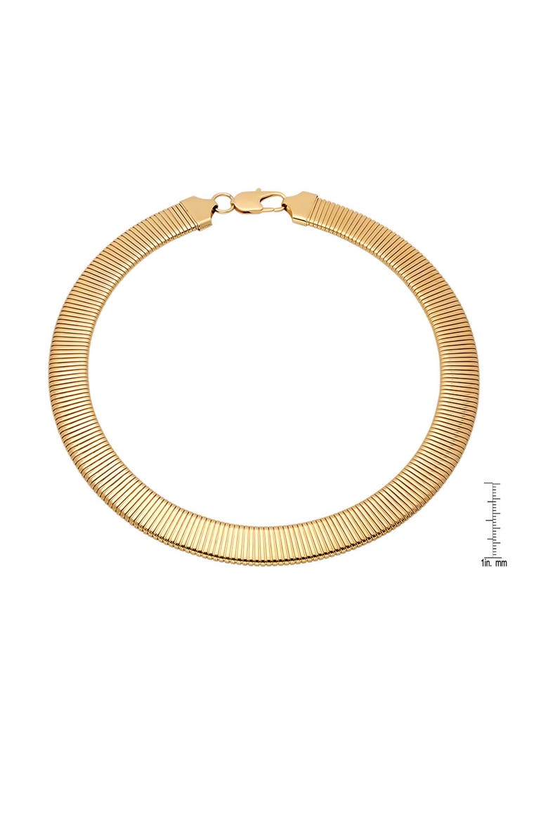 18k Gold Plated Choker Necklace, Alternate, color, GOLD