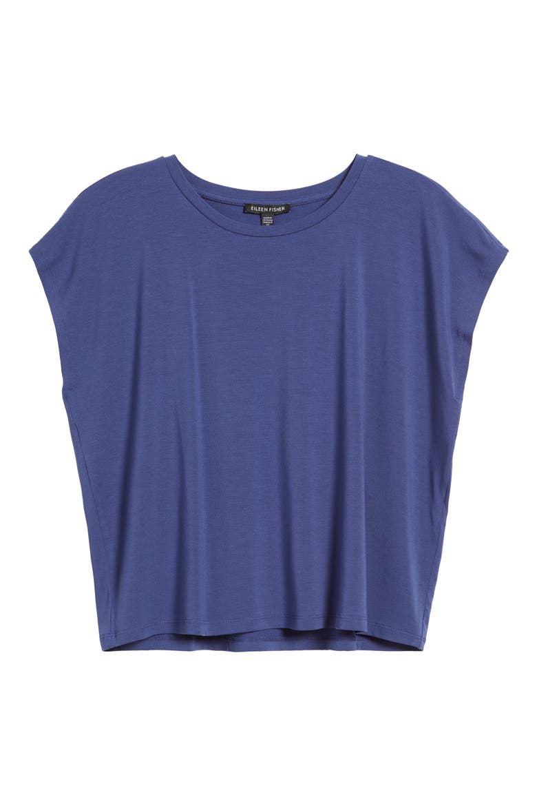Short Sleeve Tencel® Lyocell T-Shirt, Alternate, color, BLUETTE