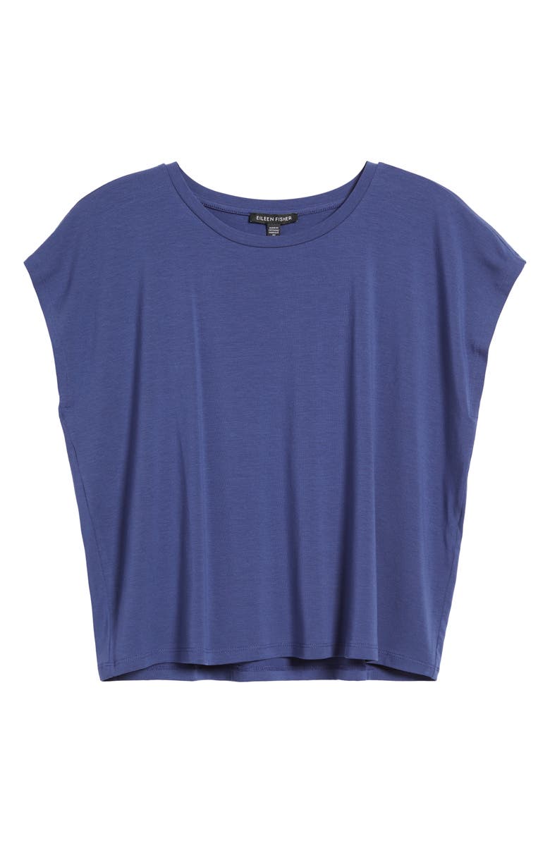Eileen Fisher Short Sleeve Tencel<sup>®</sup> Lyocell T-Shirt, Alternate, color, Bluette
