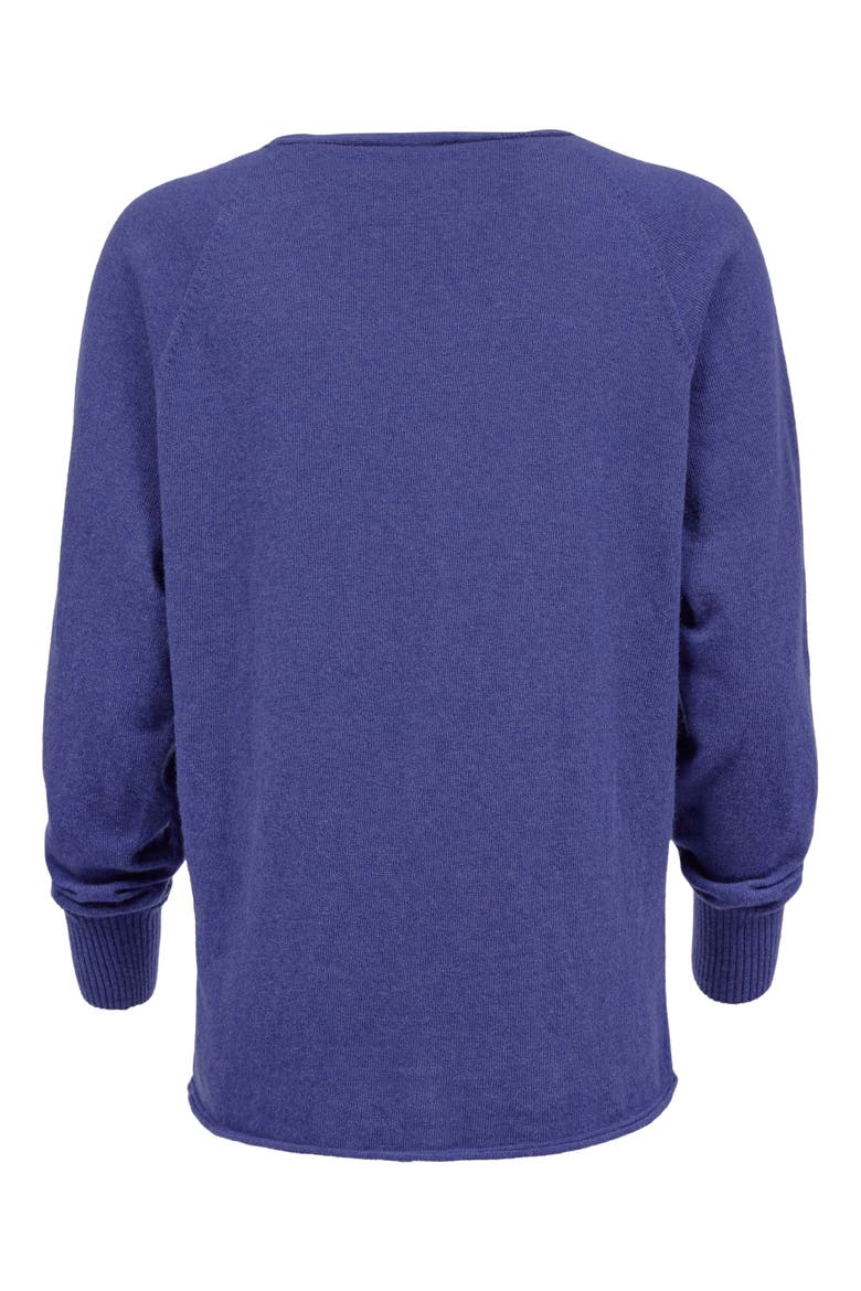 Geelong Wool Slouch V-Neck Sweater, Alternate, color, INDIGO