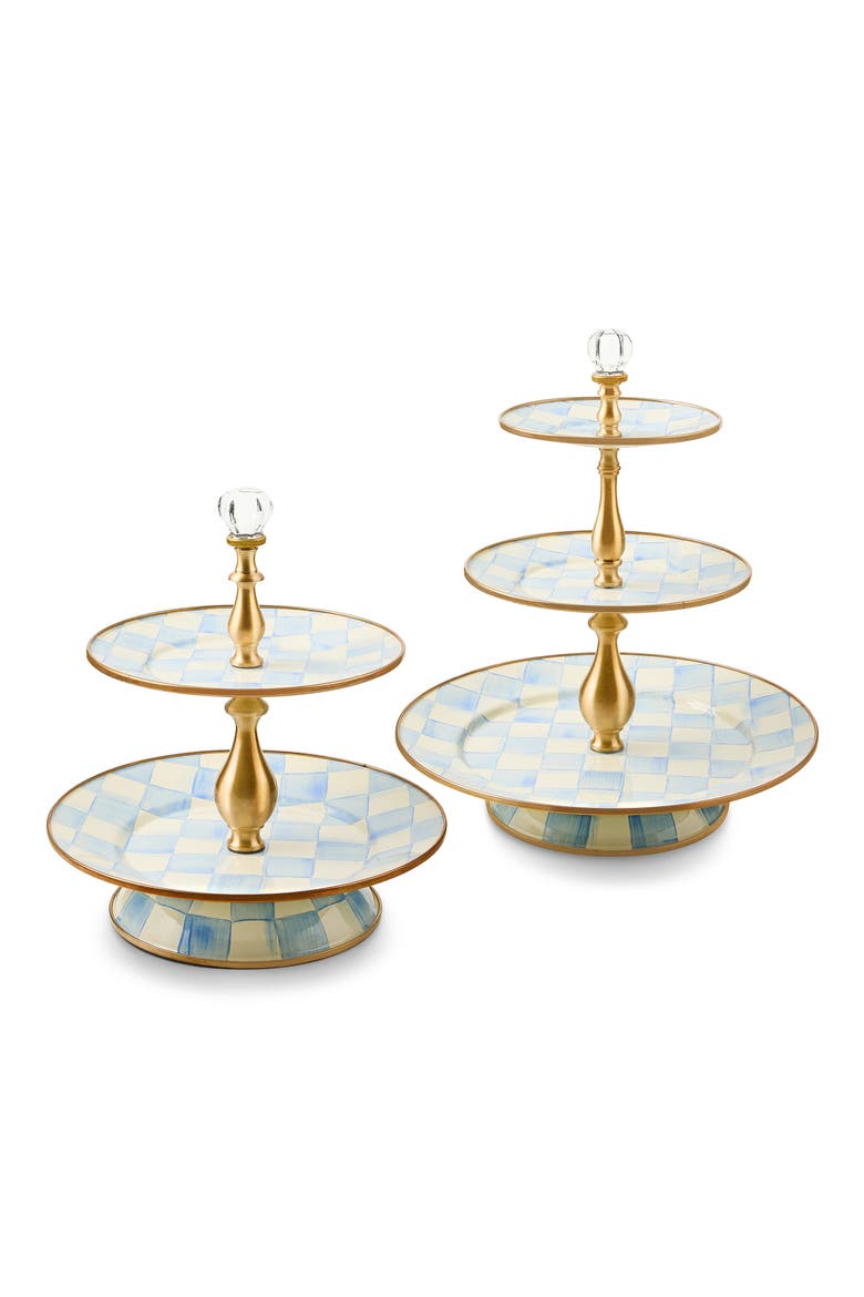 Sky Check Three Tier Sweet Stand, Alternate, color, SKY CHECK
