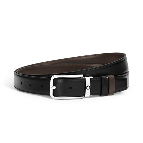 Meisterstück Leather 30mm Rectangular Buckle Reversible Belt
