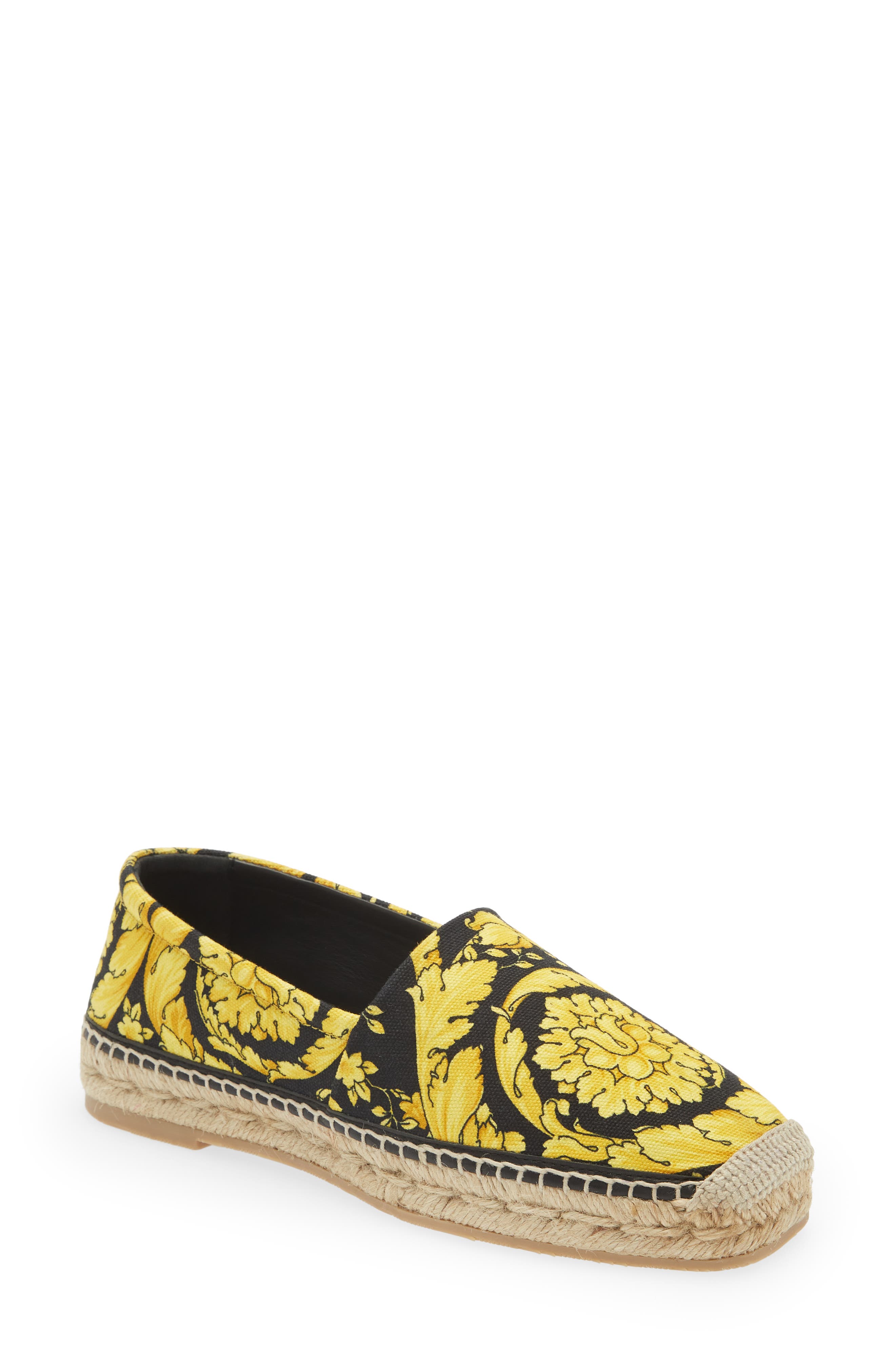Versace Barocco Print Espadrille, Main, color, 