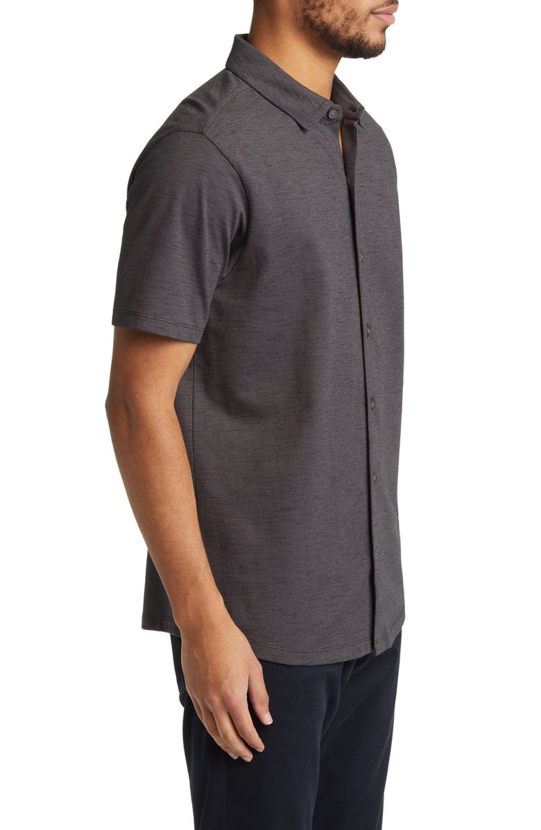 Robert Barakett Whitner Knit Short Sleeve Button-Up Shirt, Alternate, color,