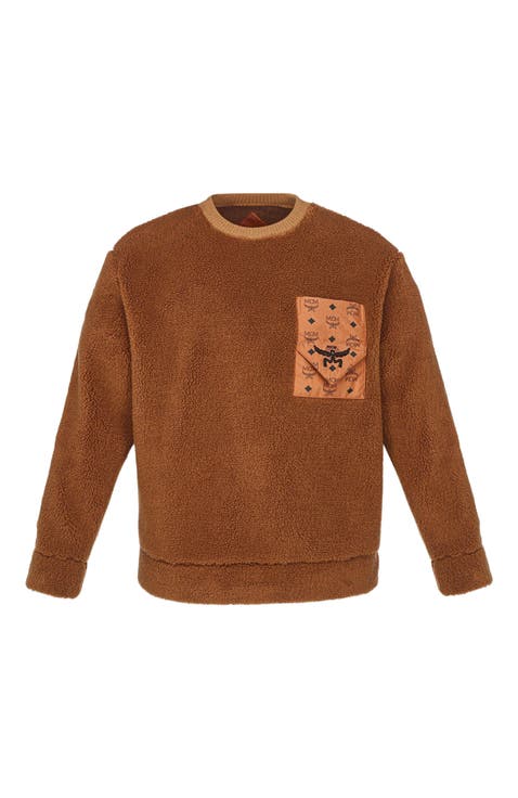 Monogram Pocket Fleece Sweatshirt