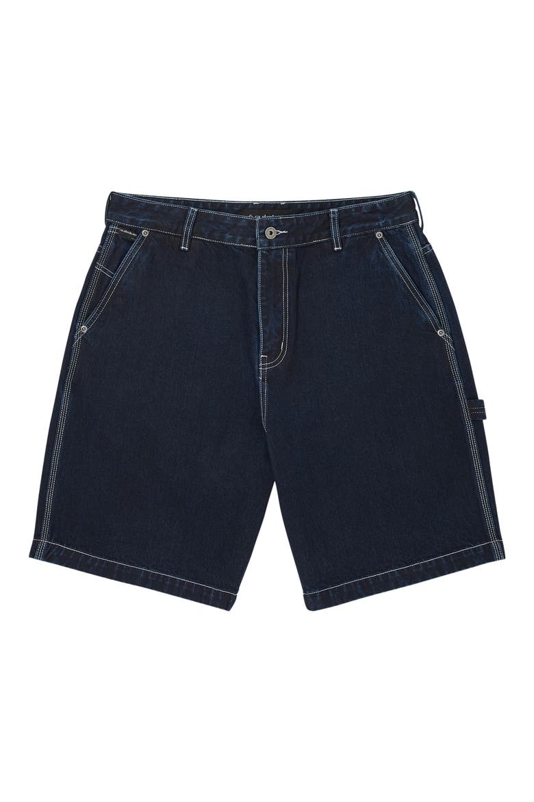 Baggy Fit Cotton Denim Cargo Shorts, Alternate, color, INDIGO RINSE