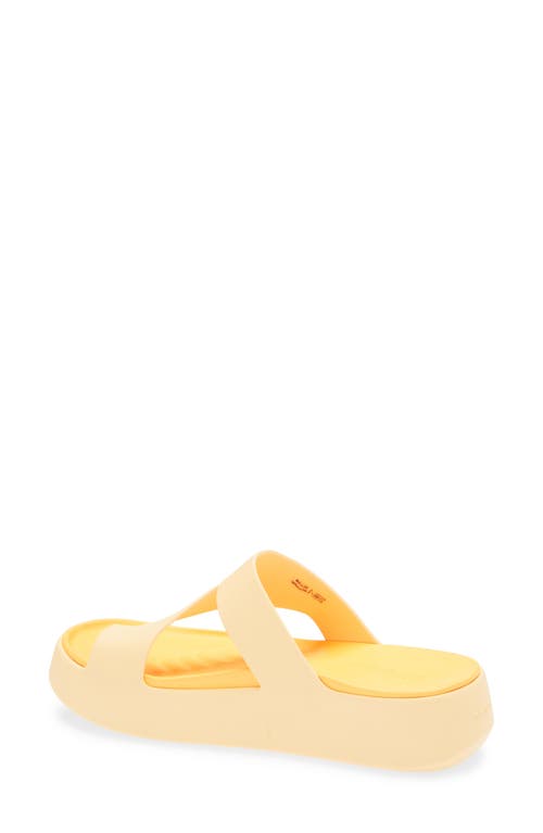 Crocs Getaway Toe Loop Platform Sandal In Golden Hour