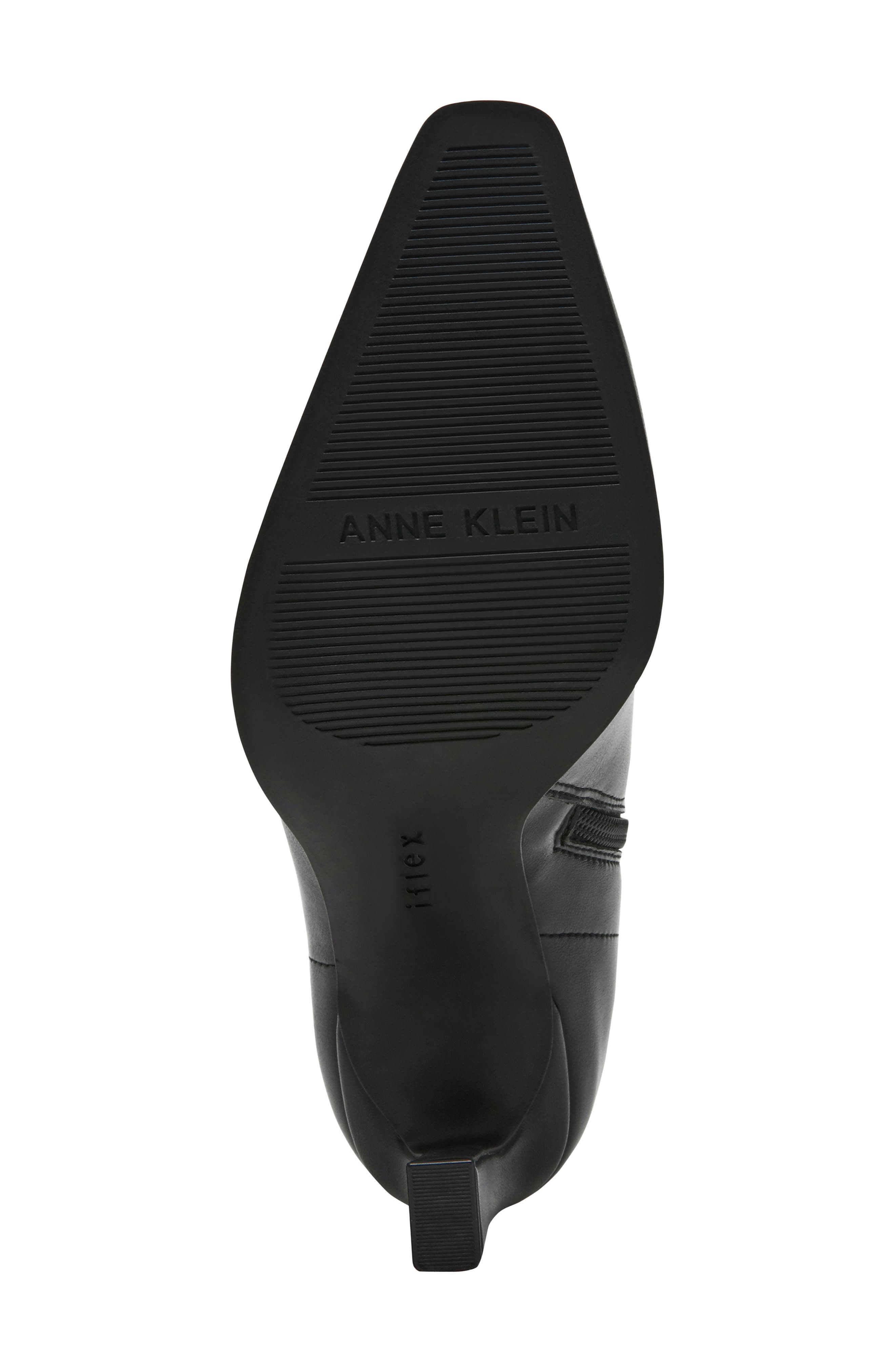 Crush Faux Leather Bootie, Alternate, color, BLACK SMOOTH