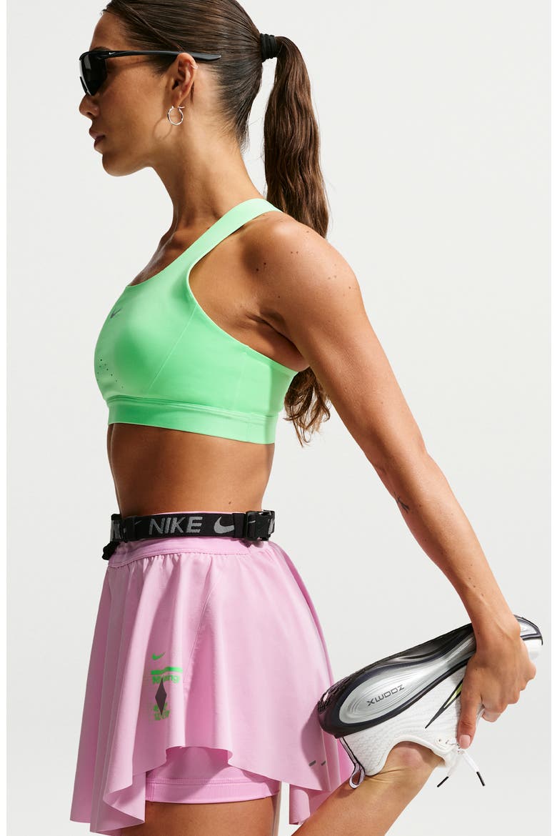 Performance Miniskirt, Alternate, color, PINK RISE/ BLACK