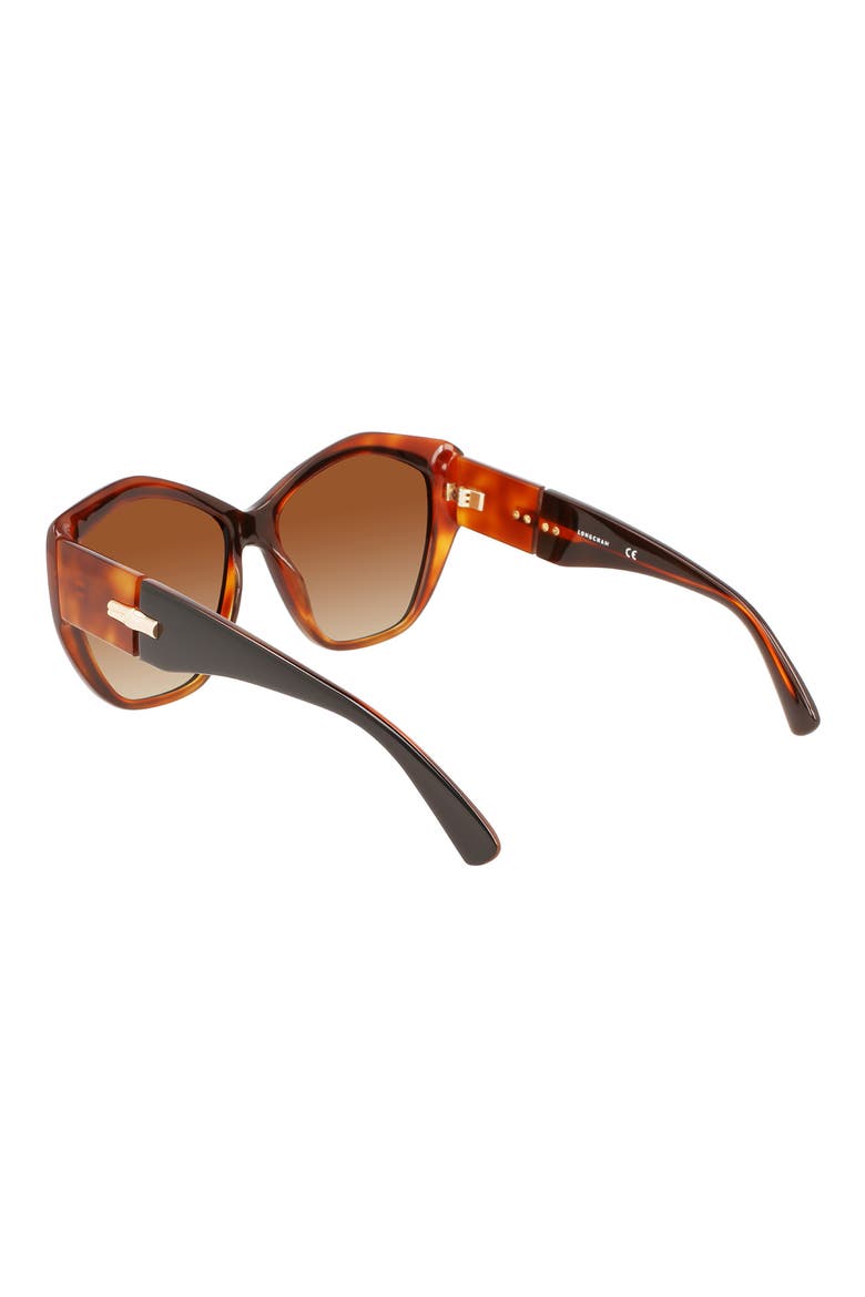 57mm Roseau Tea Cup Sunglasses, Alternate, color, BLACK/ HAVANA HONEY