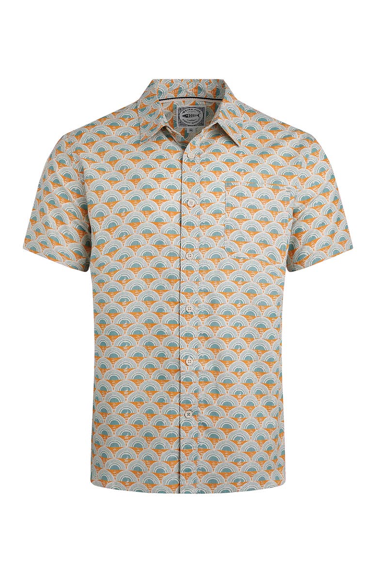 Weird Fish Faraway Printed Shirt, Alternate, color, Caramel