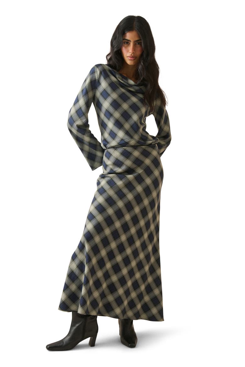 Otto Maxi Skirt, Alternate, color, BLUE