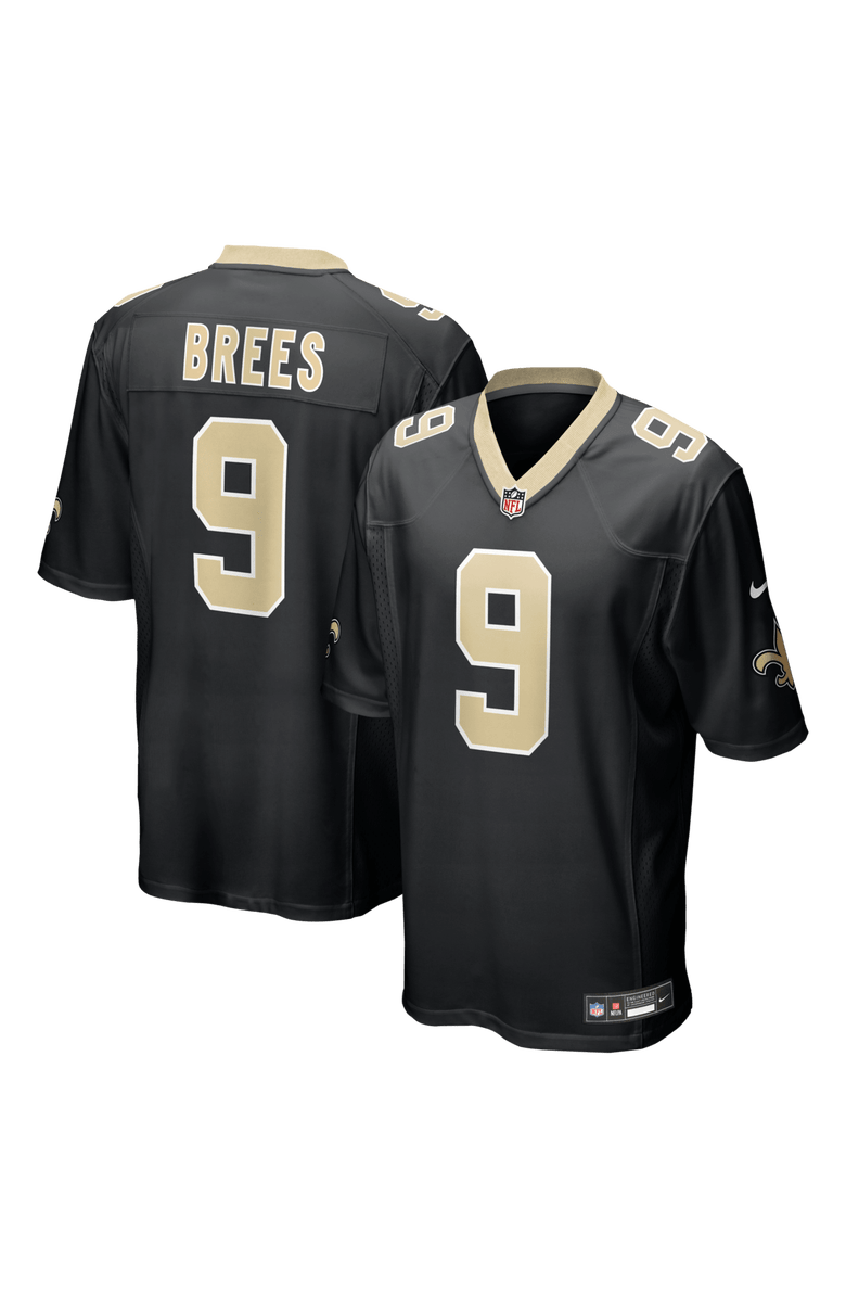 Nike Men's Nike Drew Brees  Black New Orleans Saints Team Game Jersey, Main, color, Black