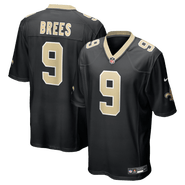 Nike Men's Nike Drew Brees  Black New Orleans Saints Team Game Jersey