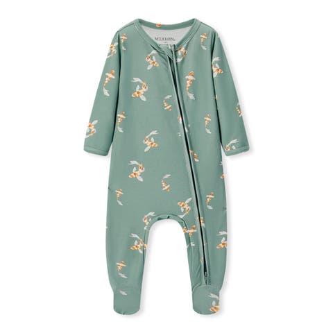 Cotton Stretch Zipper Footed Romper (Baby)