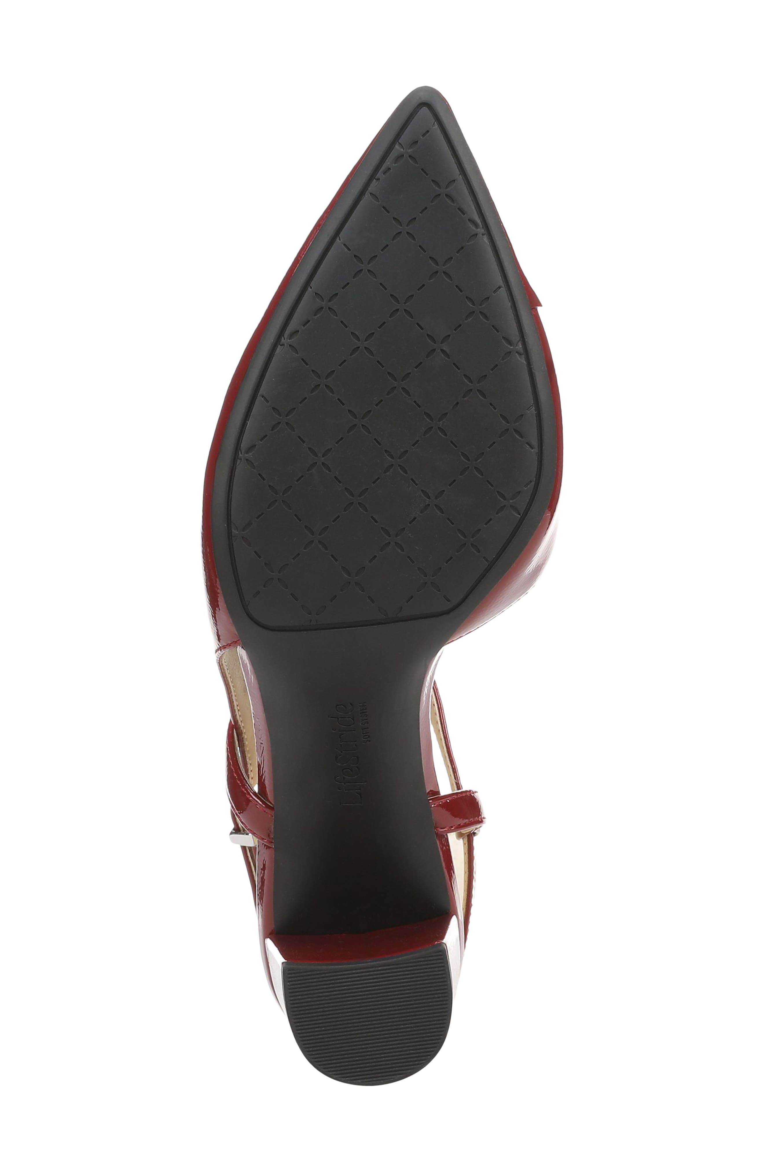 Raelynn Slingback Half d'Orsay Pointed Toe Pump, Alternate, color, DARK CHERRY