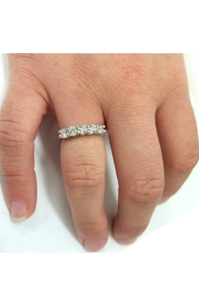 Bliss Diamond 1 1/5 ct Five Stone Diamond Wedding Womens Ring 14K Gold Lab Grown, Alternate, color, 14K White Gold