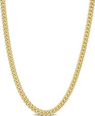 DELMAR 18K Gold Plated Curb Chain Link Necklace