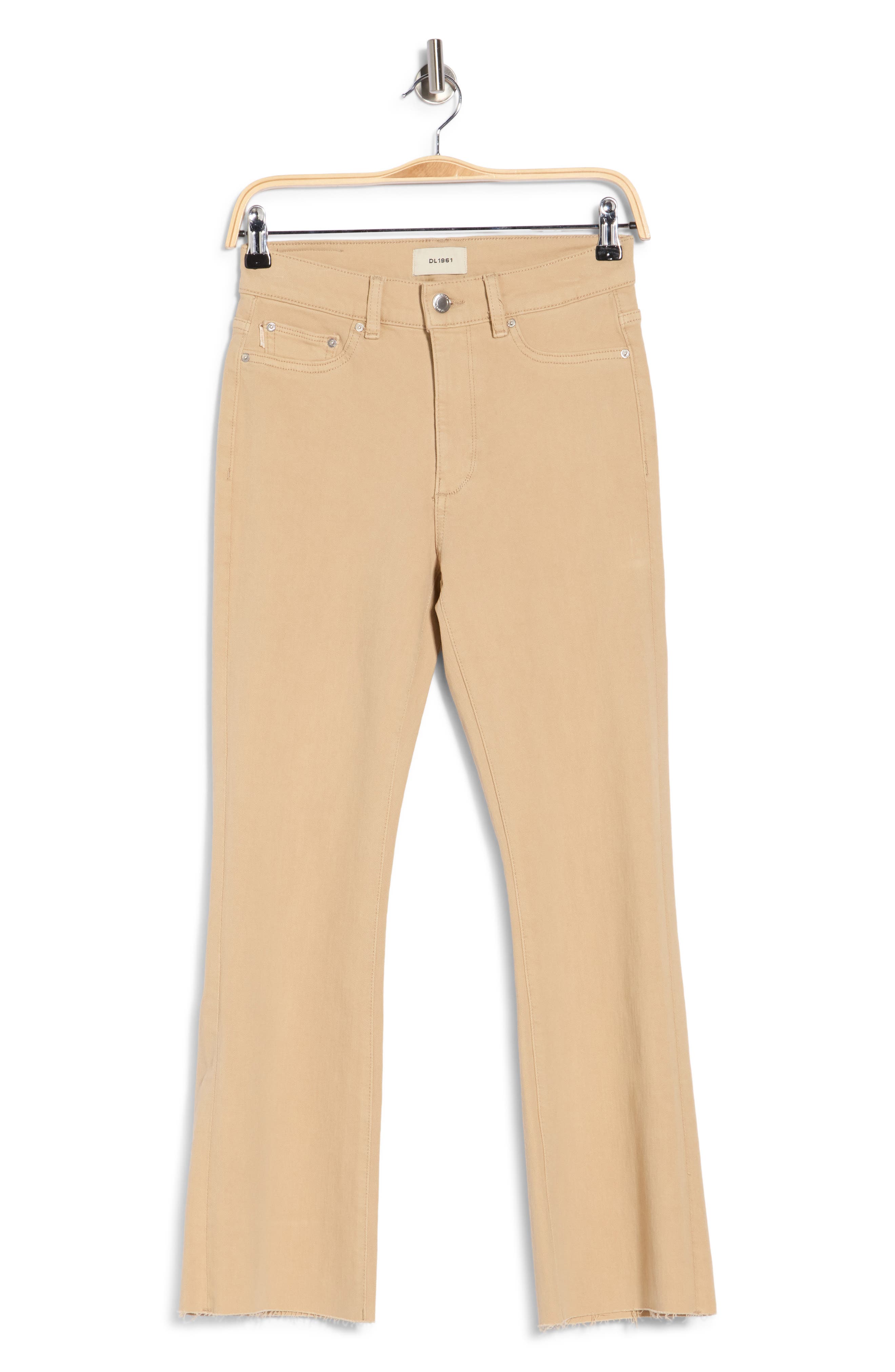 Bridget High Waist Raw Hem Crop Bootcut Jeans