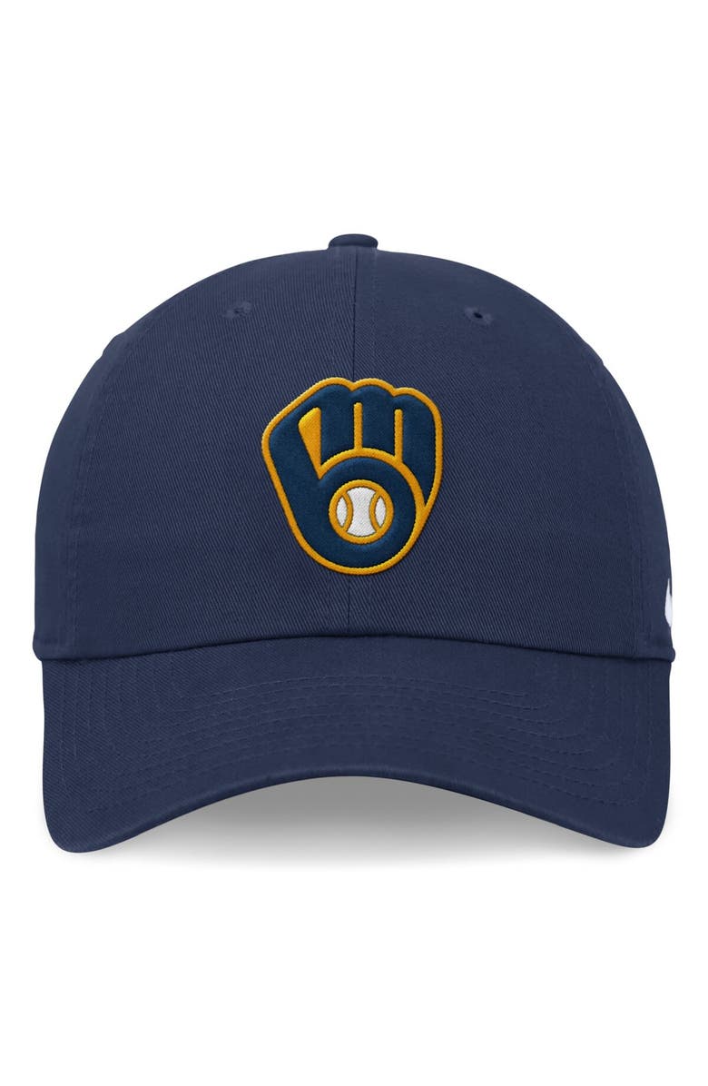 Nike Men's Nike Navy Milwaukee Brewers Evergreen Club Adjustable Hat, Alternate, color, 