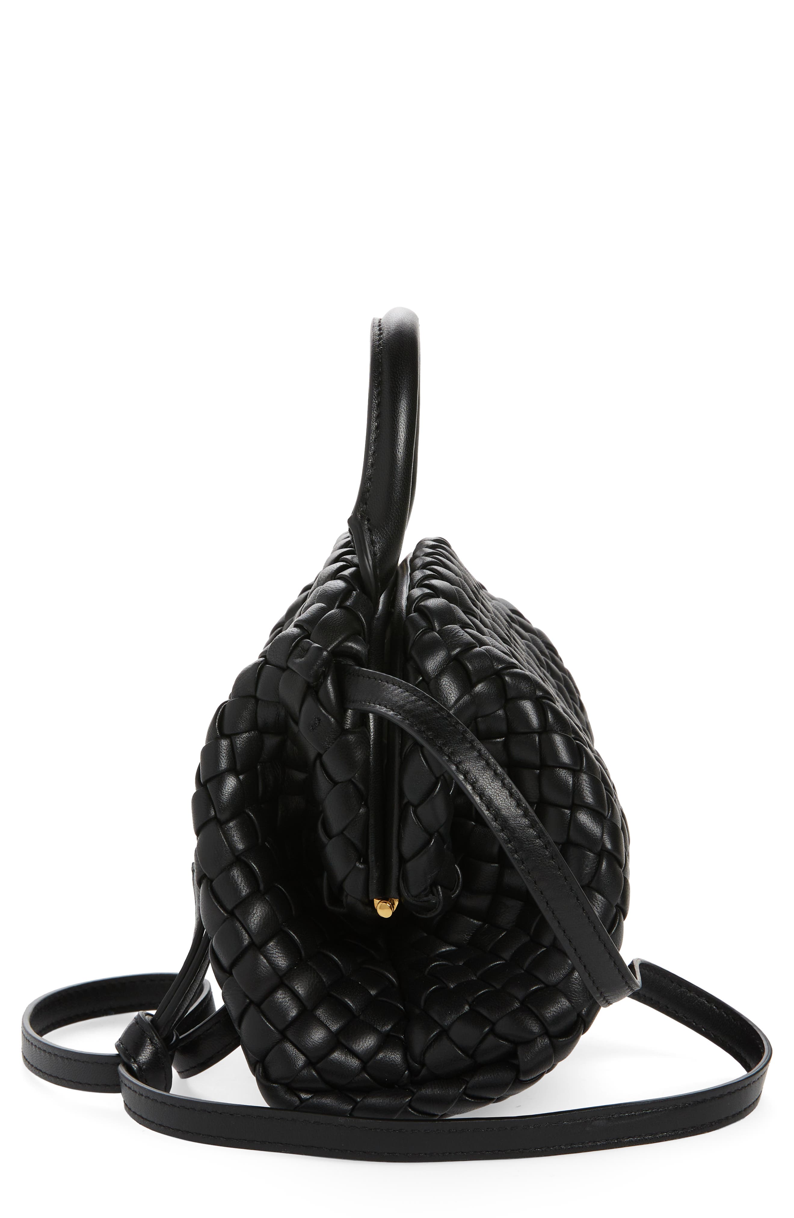 Bottega Veneta Mini Intrecciato Leather Top Handle Bag, Alternate, color, 