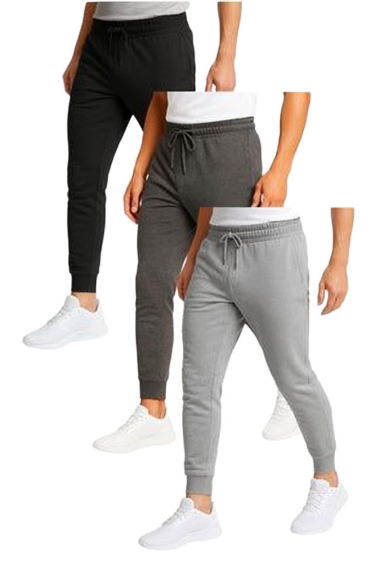 BenBen Mens 3 Pack Fleece Joggers Ultra Soft, Alternate, color, 