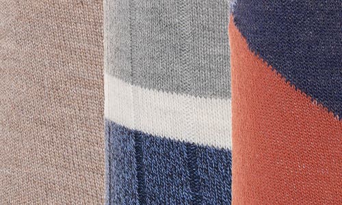 Original Penguin Parsons Rib Assorted 3-pack Crew Socks In Multi