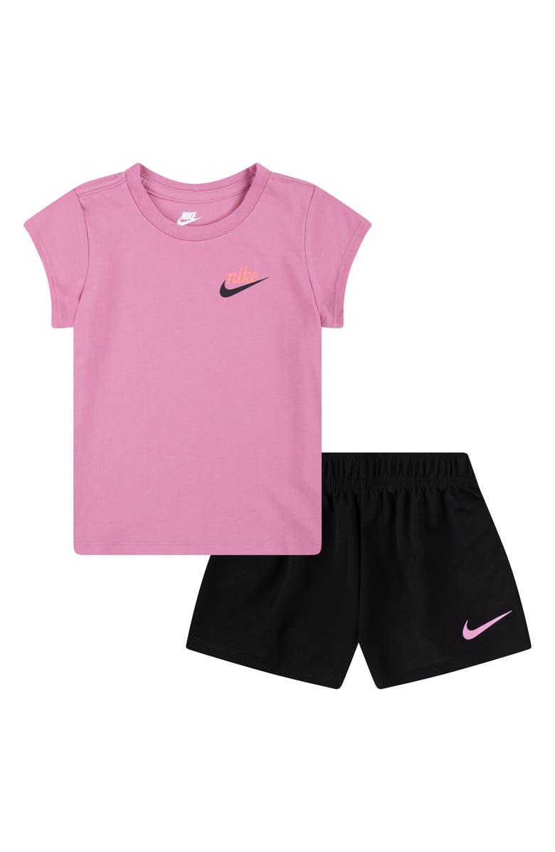 Nike Kids' New Impressions T-Shirt & Short Set, Main, color, 023Black