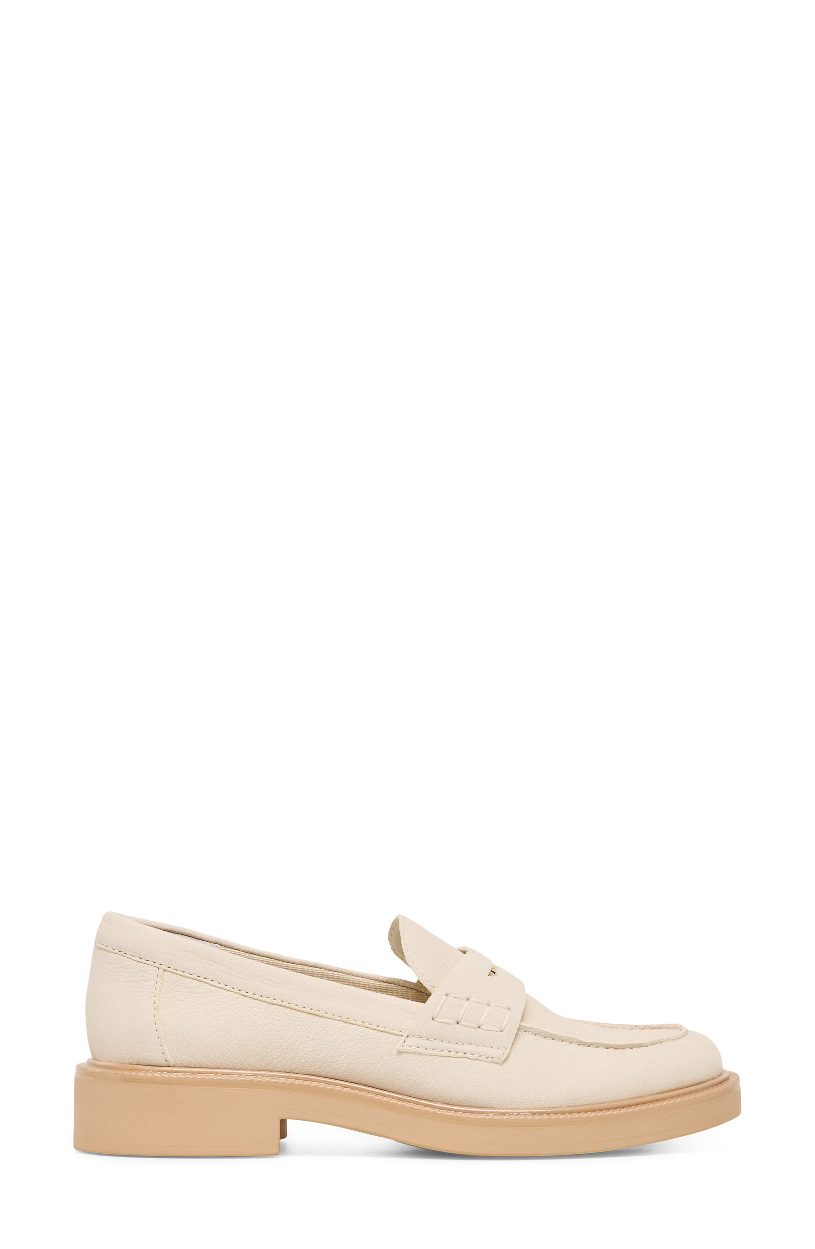 Tiggy Penny Loafer, Alternate, color, CREME NUBUCK