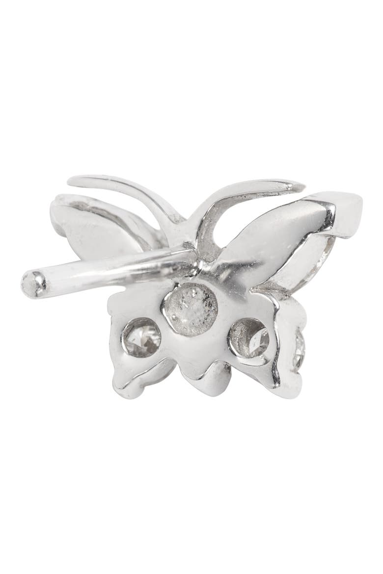 Marquise Diamond Butterfly Stud Earring, Alternate, color, WHITE GOLD/ DIAMOND