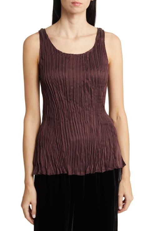 Scoop Neck Crinkle Tank