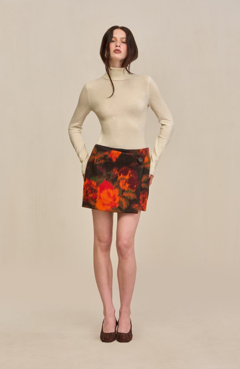 Cult Gaia Alice Turtleneck Wool & Cashmere Sweater, Alternate, color, Light Oatmeal